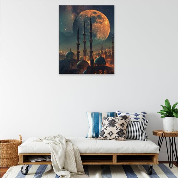 Obraz na plátně - Měsíční minarety - 40x50 cm