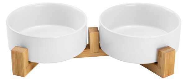 TZB Sada 2 ks keramických misek pro psa JAX 400 ml bílá
