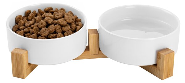TZB Sada 2 ks keramických misek pro psa JAX 400 ml bílá