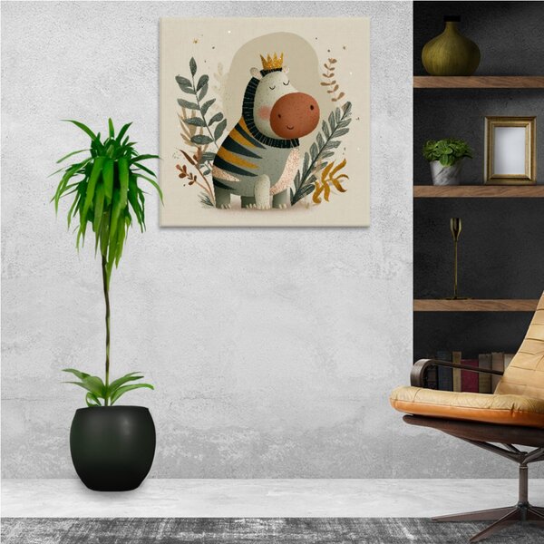 Obraz na plátně - Královský hrošík - 80x80 cm
