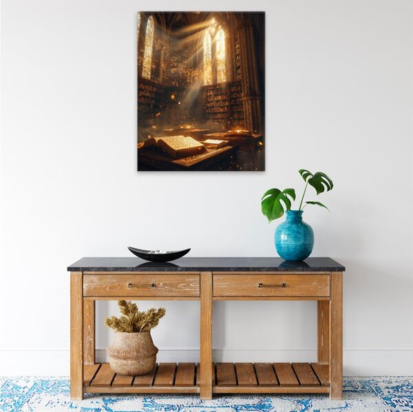 Obraz na plátně - Zlatá knihovna - 40x50 cm - CZ výroba