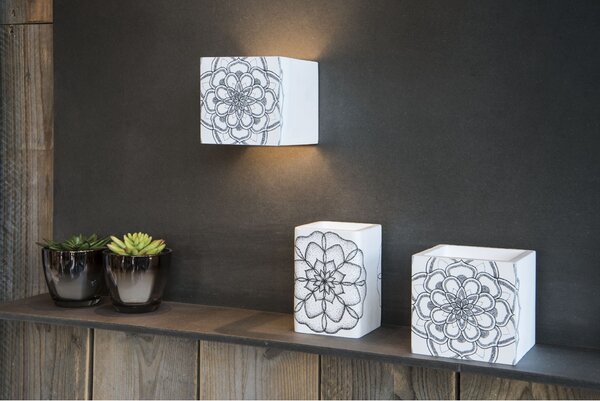 SLV 148018 Plastra Cube, nástěnné sádrové svítidlo, 1x40W G9 rozměr 11,5x11,5cm