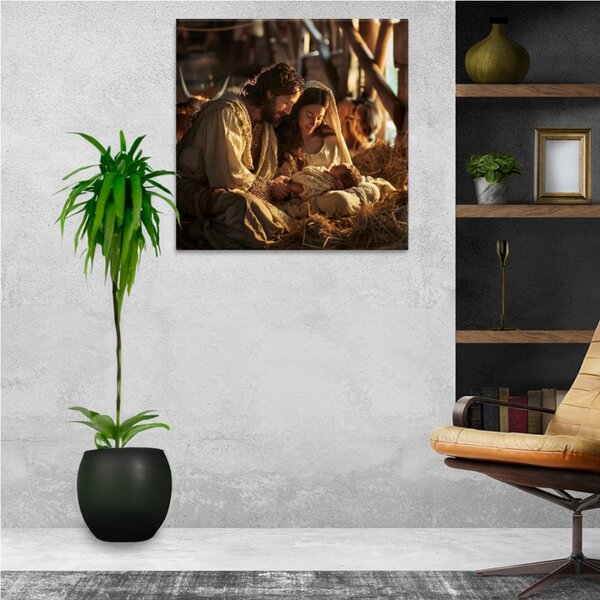 Obraz na plátně - Betlémské světlo - 80x80 cm
