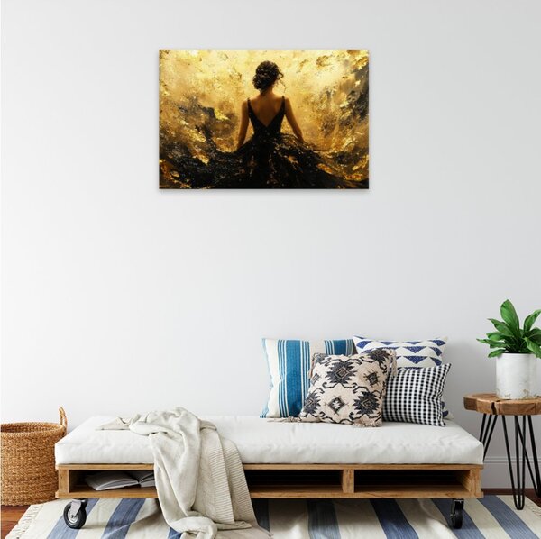 Obraz na plátně - Zlatá elegance - 120x80 cm