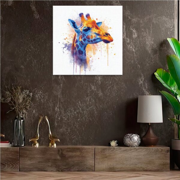 Obraz na plátně - Žirafí duha - 80x80 cm - CZ výroba
