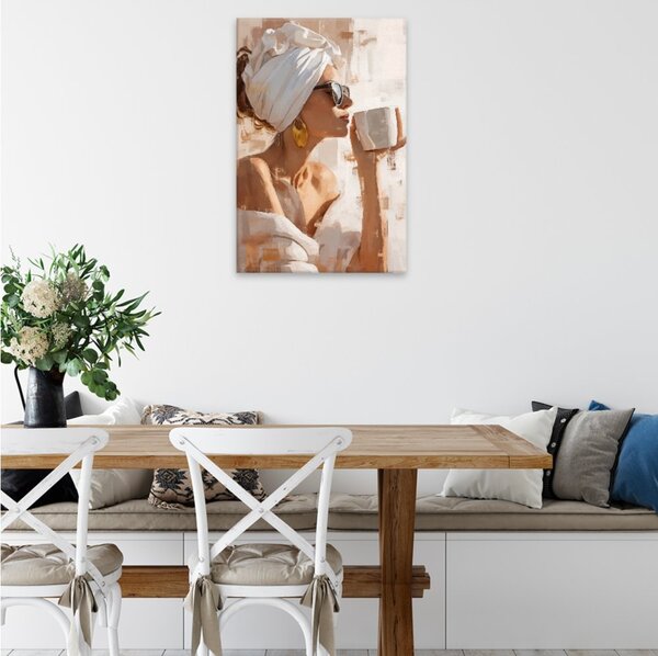 Obraz na plátně - Ranní káva slunce - 80x120 cm