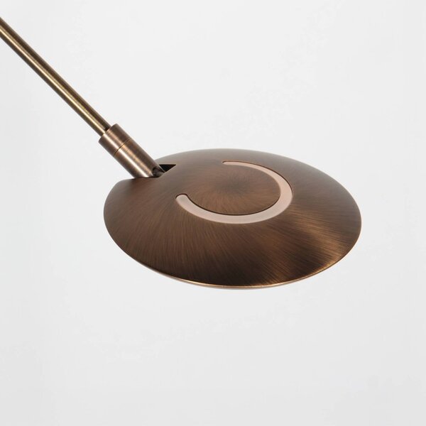 Steinhauer LED nástěnné světlo Zenith 2 s ramenem, bronzová, kov, zástrčka, stmívatelný, Bronz / starožitná mosaz, Obývací pokoj / jídelna, kov, Moderní