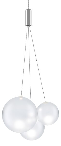 Lodes 16410 1327 Random, závěs z matně bílého foukaného skla, 3x1W LED 2700K, šířka 29cm