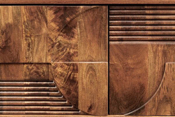 Televizní stolek ART DECO II SMOKE BROWN 200 CM masiv mango Nábytek | Obývací pokoj | Televizní stolky