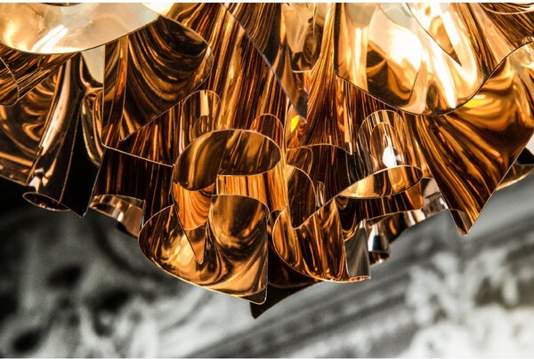 SLAMP VELSS00CPP01T00000EU Veli copper, závěsné svítidlo v měděné úpravě, 2x12W E27, šířka 42cm