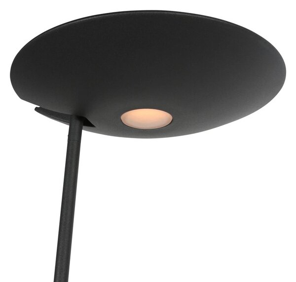 Steinhauer LED stojací lampa Daphne 2 +, na čtení, černá, s dálkovým ovládáním, stmívatelný, Černá, Obývací pokoj / jídelna, kov, Moderní, Lampička na čtení