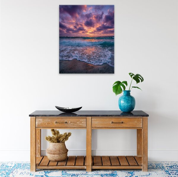 Obraz na plátně - Růžový oceán - 40x50 cm
