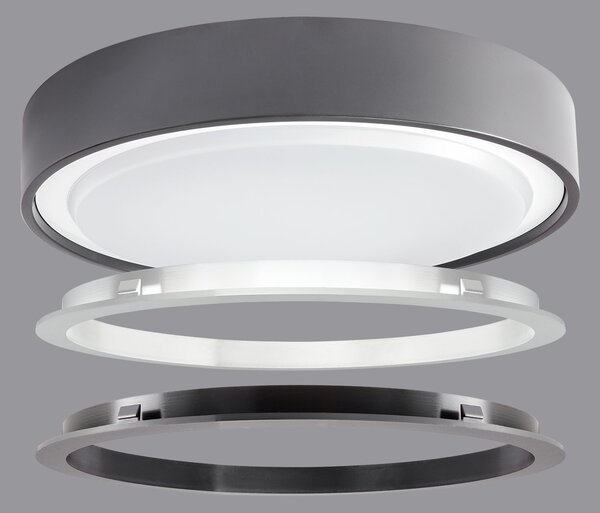 Redo 90155 Ponza, stropní venkovní svítidlo LED 16W 3000K, antracit, průměr 26cm, IP65