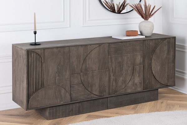 Komoda ART DECO II GREY 170 CM masiv mango Nábytek | Úložné prostory | Komody | Nízké