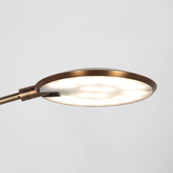 Steinhauer LED stolní lampa Zenith 2, bronzová, dálkové ovládání, stmívatelný, Bronz / starožitná mosaz, Pracovna / kancelář, kov, Moderní