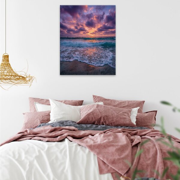 Obraz na plátně - Růžový oceán - 40x50 cm