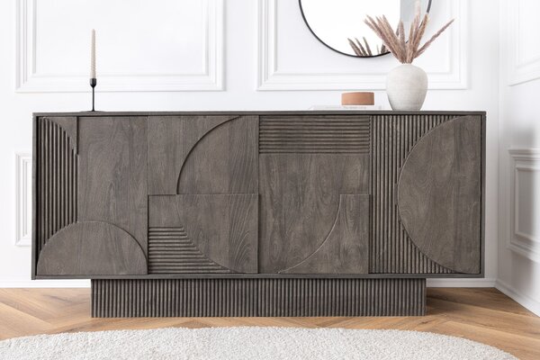 Komoda ART DECO II GREY 170 CM masiv mango Nábytek | Úložné prostory | Komody | Nízké