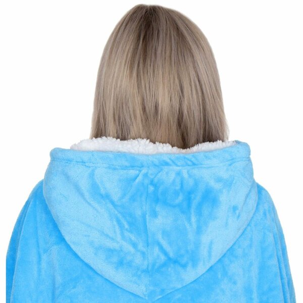 Mikinová deka oversize SPRINGOS HA7319 světle modrá