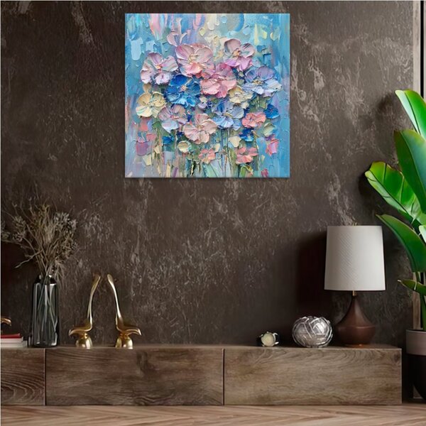 Obraz na plátně - Květinová symfonie - 80x80 cm