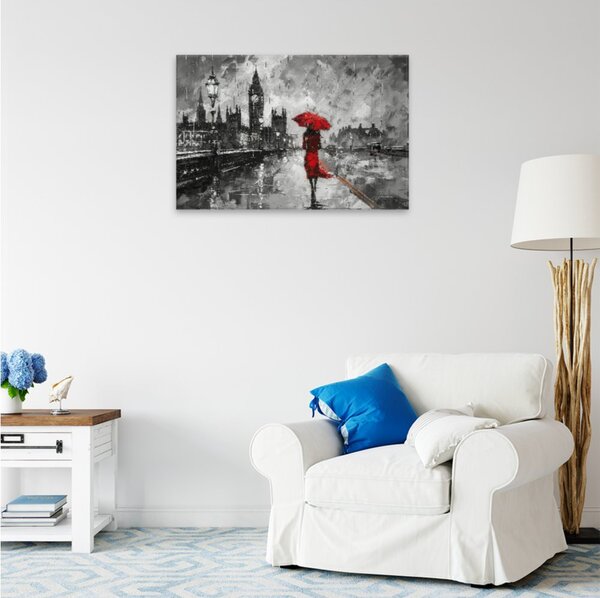 Obraz na plátně - Londýnský deštník - 120x80 cm