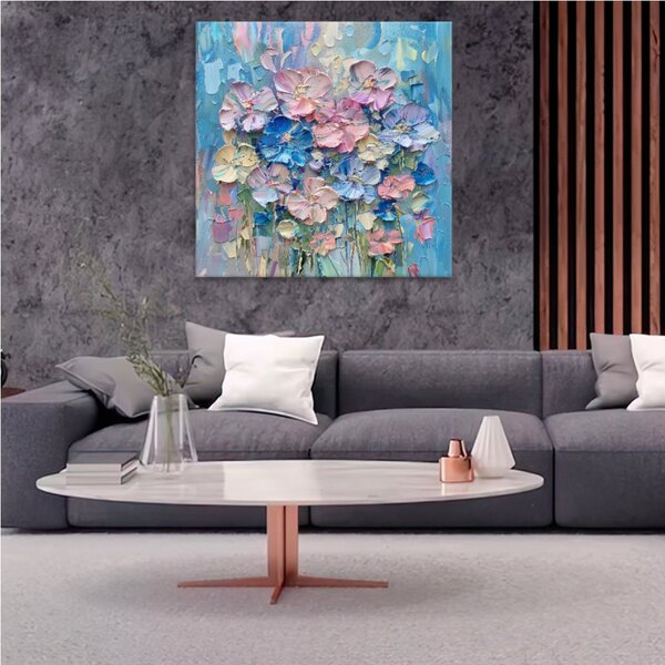 Obraz na plátně - Květinová symfonie - 80x80 cm