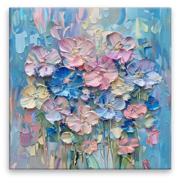 Obraz na plátně - Květinová symfonie - 80x80 cm