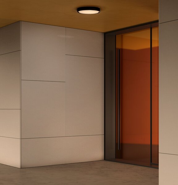 Redo 90156 Ponza, stropní venkovní svítidlo LED 18W 3000K, antracit, průměr 30cm, IP65