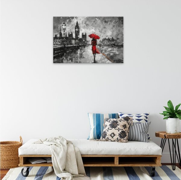 Obraz na plátně - Londýnský deštník - 120x80 cm