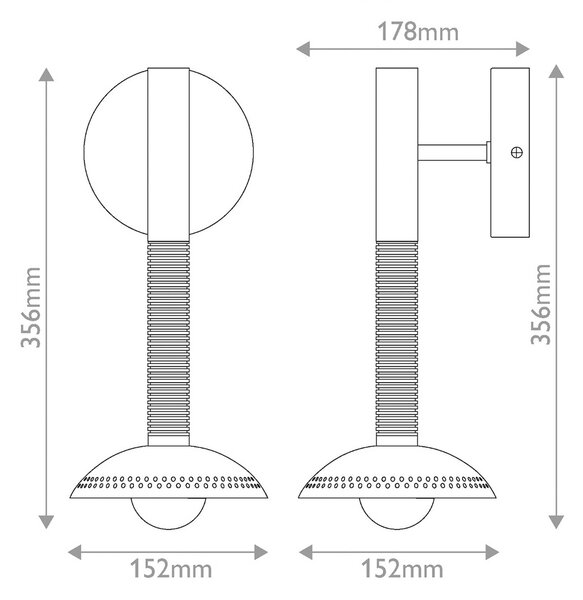 Elstead LED nástěnné světlo Arden, matná černá, výška 36 cm, kov, stmívatelné, stmívatelný, Černá, Obývací pokoj / jídelna, Hliník, Moderní, Nástěnné svítidlo