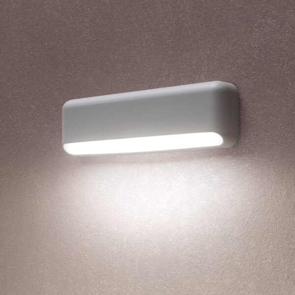 Redo 90071 Sapo, bílé venkovní nástěnné orientační svítidlo LED 5W 3000K, šířka 24cm, IP65