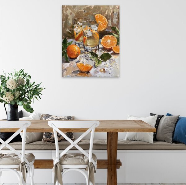 Obraz na plátně - Pomerančový osvěžující nápoj - 40x50 cm