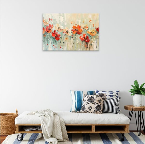 Obraz na plátně - Polní květy snění - 120x80 cm