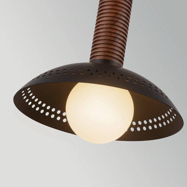 Elstead LED závěsné světlo Arden, matná černá, Ø 15 cm, kov, stmívatelné, stmívatelný, Černá, Obývací pokoj / jídelna, Hliník, Moderní