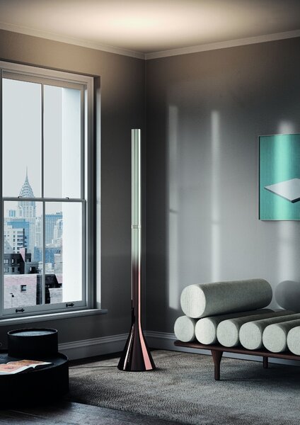 Lodes 17270 3400 Croma, bronzová stojací lampa pro nepřímé osvětlení se stmívačem, 42W LED 2200 - 3200K dim-to-warm, 186cm