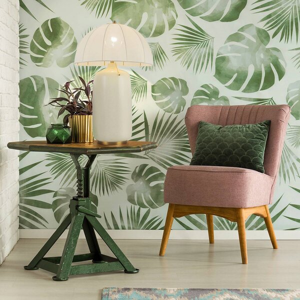 Elstead Stolní lampa Crosby, béžová, výška 70 cm, textil/kov, Mosaz / zlato, Obývací pokoj / jídelna, kov, Vintage
