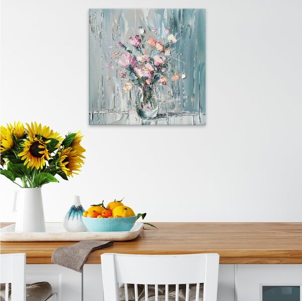 Obraz na plátně - Růžové touhy - 80x80 cm