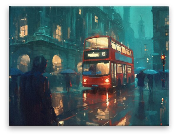 Obraz na plátně - Noční autobus - 40x30 cm