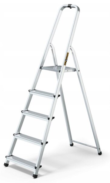 Hliníkové schůdky 5 stupňů jednostranné DRABEST ALD5 HOME