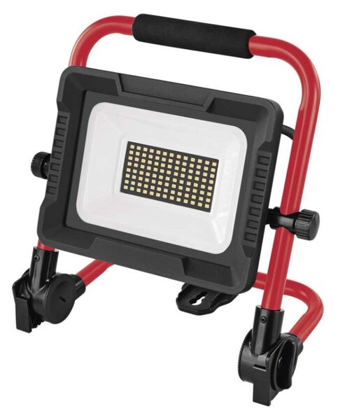 EMOS LED reflektor ELION 50W, červeno-černý, IP65, 8000 lm, neutrální bílá