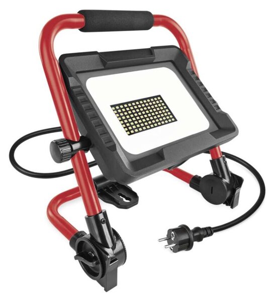 EMOS LED reflektor ELION 50W, červeno-černý, IP65, 8000 lm, neutrální bílá