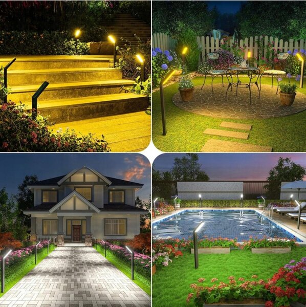 LEDsolar Měsíční cesta venkovní světlo do země 4 ks, bezdrátové, iPRO, 1,7W, teplá barva