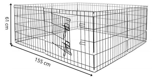 Skladací ohrádka pro psa - výběh pro štěnata 155x61 cm SPRINGOS PA1008