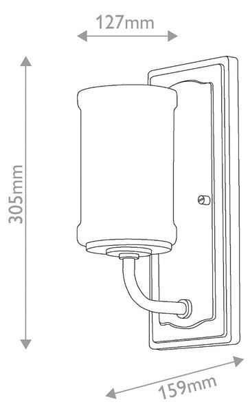 KICHLER Nástěnné světlo Vetivene, chrom, výška 31 cm, kov, IP44, G9-LED, Chrom / stříbro, Koupelna, kov
