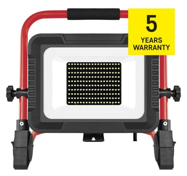 EMOS LED reflektor ELION 100W, červeno-černý, IP65, 16 000 lm, neutrální bílá
