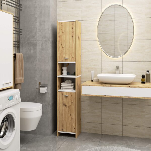 Ak furniture Koupelnová skříňka BETI 180 cm dub artisan/bílá