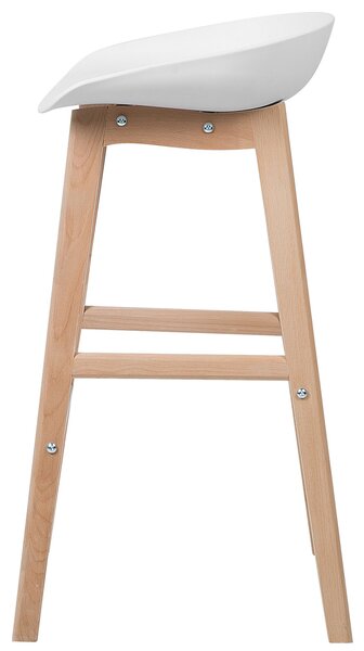 Sada 2 barových židlí MICCO Bílá