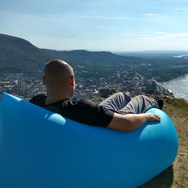 Nafukovací vak Lazy bag dvouvrstvý - zelený