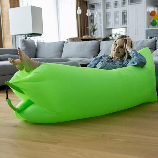 Nafukovací vak Lazy bag dvouvrstvý - zelený