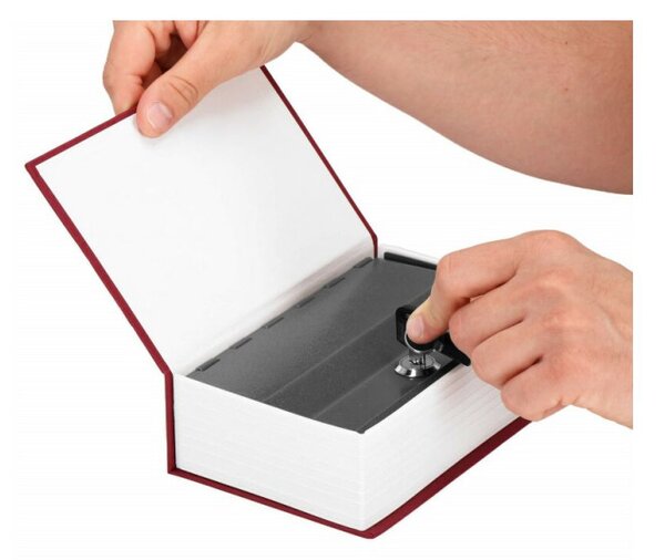 Trezor kniha SPRINGOS SAFEBOOK S červený