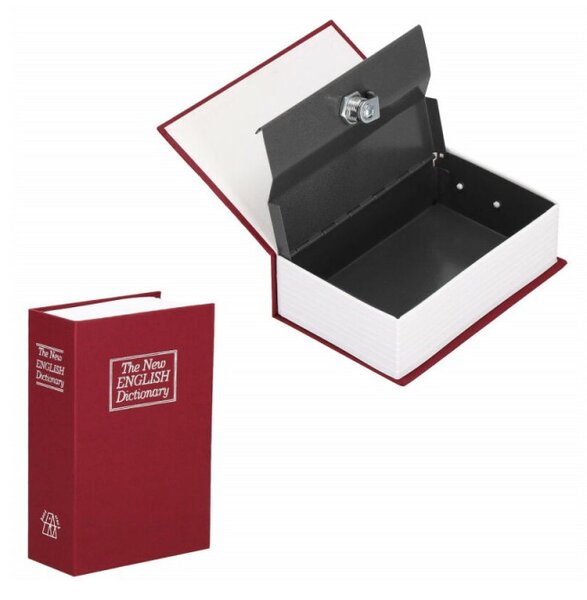 Trezor kniha SPRINGOS SAFEBOOK S červený
